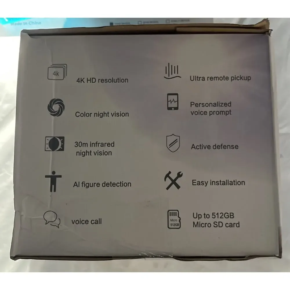 4K Solar Security Camera Wireless Outdoor Indoor Dual-Lens 360° Battery Powered